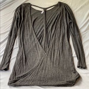Cotton On open back long sleeve grey shirt